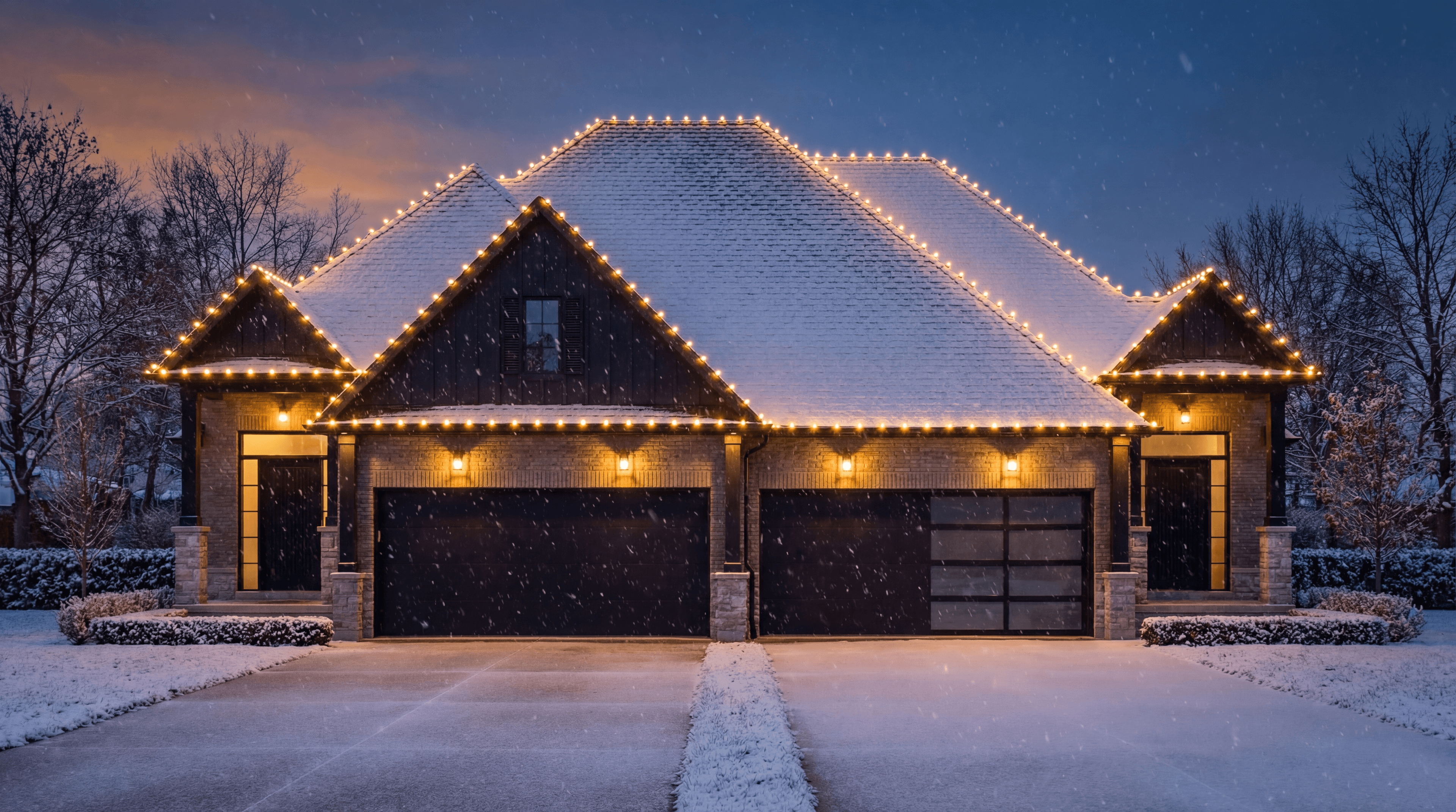 Winter Front Concept at Dusk