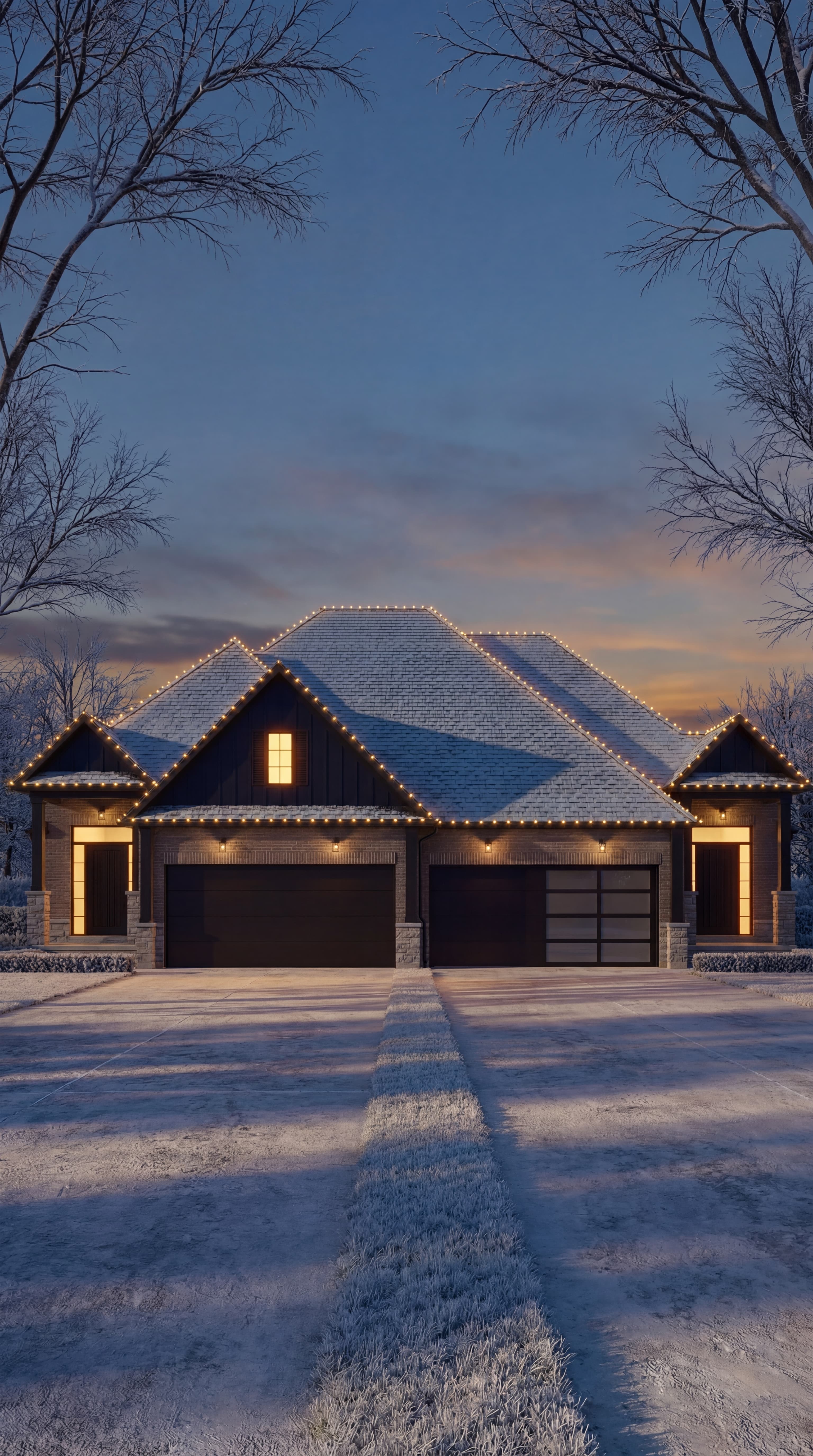 Winter Front at Dusk